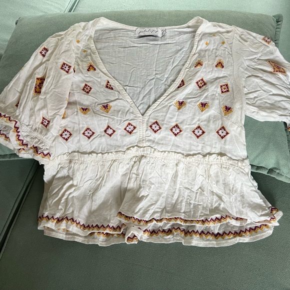 Petal & Pup Linen Shirt (size: 8) - Picture 2 of 5